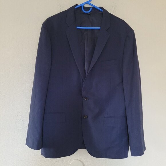 J Crew Ludlow Blazer Men 44R Navy Blue Tollegno 1900 100% Wool Sport Coat Jacket - Picture 1 of 11